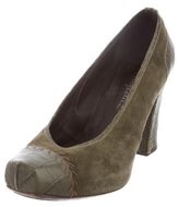 Thumbnail for your product : Henry Beguelin Suede Cap-Toe Pumps