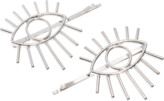 Thumbnail for your product : L. Erickson Silver Lash Love Bobby Pins, Set of 2
