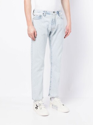 Off-White Arrows-print straight-leg jeans