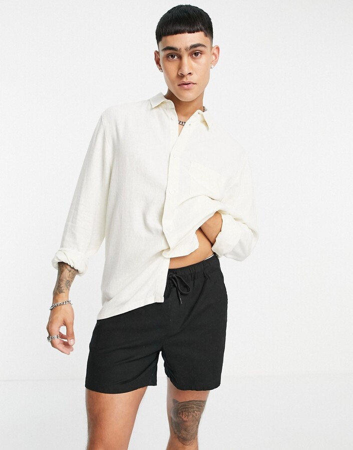 Weekday wise linen shirt in white - ShopStyle