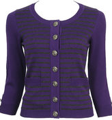 Thumbnail for your product : Forever 21 Anchor Button Striped Cardigan
