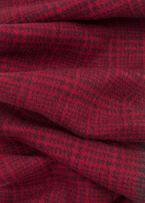 Paul Smith Women's Raspberry Check Double-Face Wool Scarf