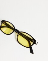 Thumbnail for your product : Madein. Madein 70s collection yellow tint lens sunglasses