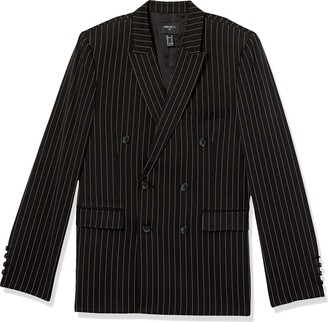 Forever 21 Men's Pinstriped Double-Breasted Blazer