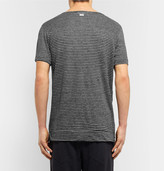 Thumbnail for your product : Schiesser Helmut Striped Slub Linen-Jersey T-Shirt