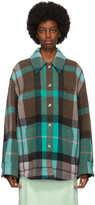 Thumbnail for your product : Acne Studios Green & Pink Wool Checkered Overshirt Jacket