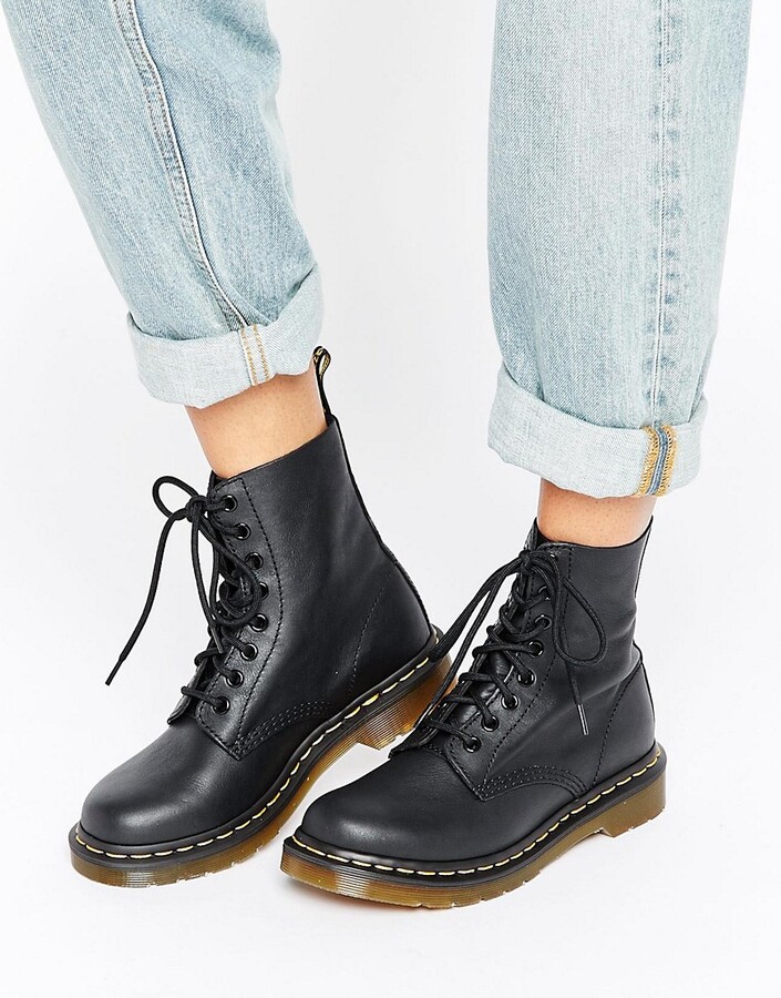 Useful Just overflowing Stern Dr. Martens 1460 Pascal 8 eye boots in black - ShopStyle