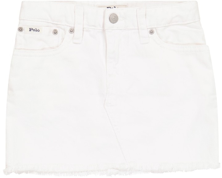 White Denim Skirt For Kids | Shop the 