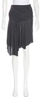 Helmut Lang Draped Knee-Length Skirt Grey Draped Knee-Length Skirt