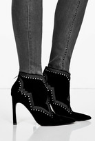 Thumbnail for your product : Sigerson Morrison Black Georgie Studded Heel Cowboy Boot