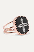 Thumbnail for your product : Pascale Monvoisin Bowie N2 9-karat Rose Gold, Bakelite And Diamond Ring