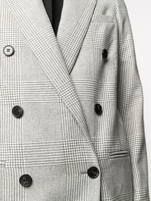 AllSaints Double Breasted Check Pattern Blazer