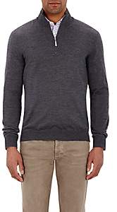 Barneys New York Men's Half-Zip Sweater - Gray