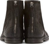 Thumbnail for your product : Marsèll Black Suede Deer Brushed Distressed Eskimo Boot