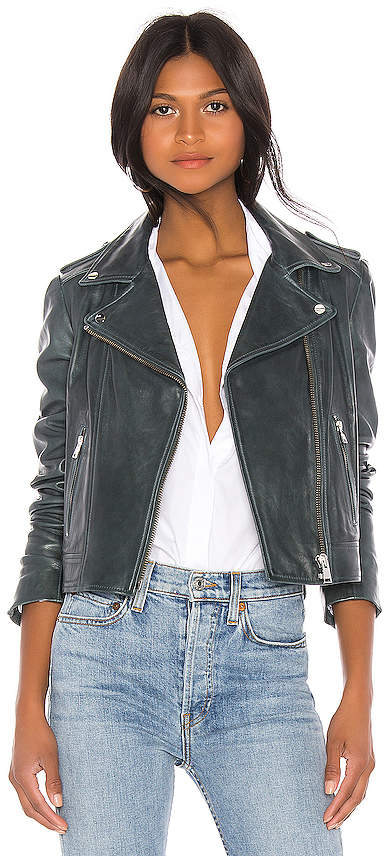 lamarque donna floral leather jacket