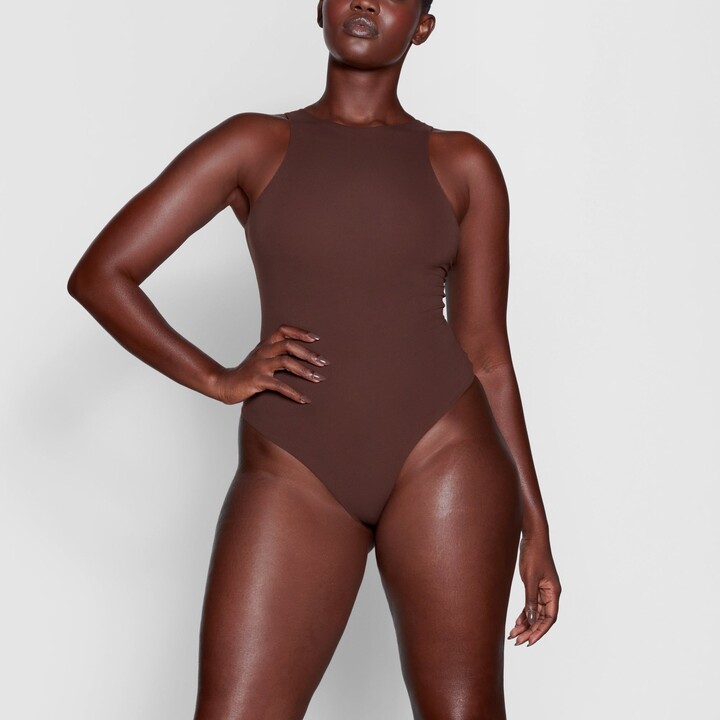 SKIMS Fits Everybody High Neck Bodysuit | Cocoa