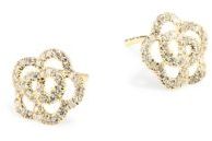 Ef Collection Rose Diamond & 14K Yellow Gold Stud Earrings