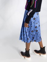 Thumbnail for your product : VVB Record Polka Dot pleated skirt