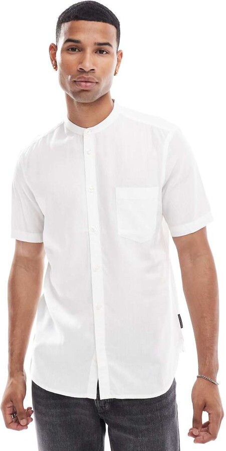 Slub Linen Hollister Linen Shirt French Connection Mens French