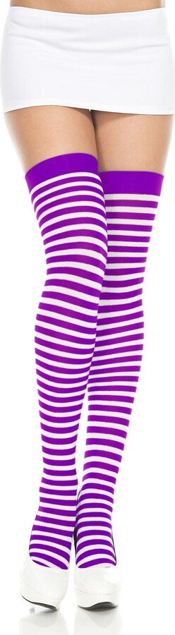 Music Legs Women’s Women’s Striped Thigh High, Style 4741