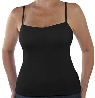 Classique Post Mastectomy Smooth Camisole with build in Hidden Full Support Bra with light padded cups 736 - Blk