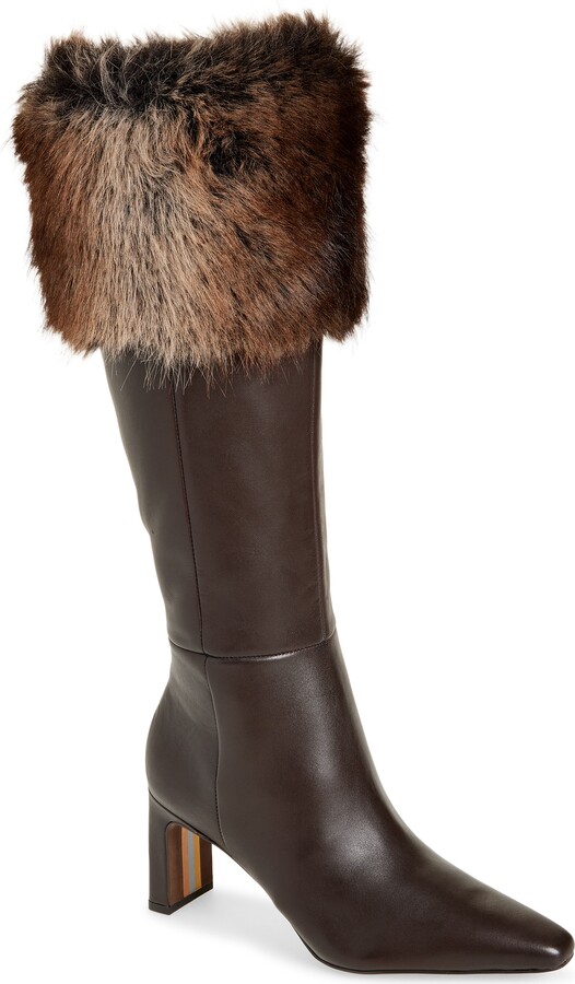 Sam Edelman Sylvia Cozy Faux Fur Cuff Knee High Boot
