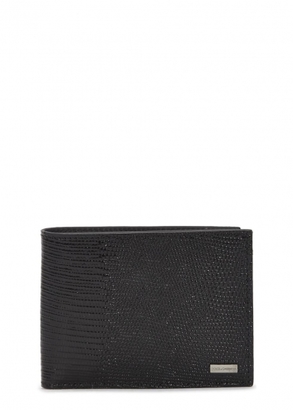 Dolce & Gabbana Black lizard effect leather wallet