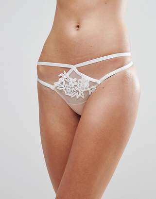 Wolfwhistle Wolf & Whistle Nude Applique Thong