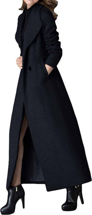 Extra Long Black Coat The World, Black Ladies Coat Long