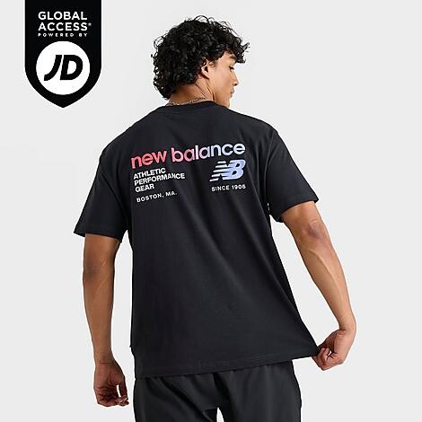 New Balance Men's Linear Logo Gradient Graphic T-Shirt