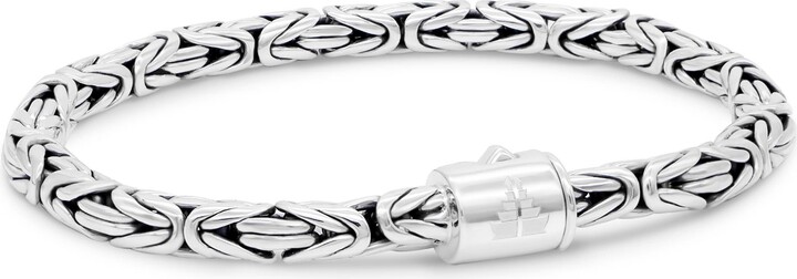 DEVATA Borobudur Round 5mm Chain Bracelet in Sterling Silver