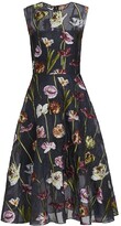 Thumbnail for your product : Oscar de la Renta Floral Fil Coupé A-Line Dress