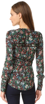 Thumbnail for your product : Veronica Beard Ripley Ruched Boho Blouse