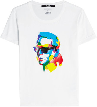 Karl Lagerfeld Paris X Steven Wilson Printed Cotton T-Shirt