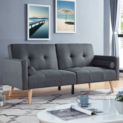 Hashtag Home Current Full 75.59" Convertible Sofa