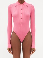 Thumbnail for your product : Dodo Bar Or Gabi Cutout-back Ribbed Bodysuit - Pink