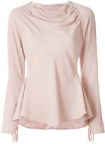 Marni flared ruched blouse 