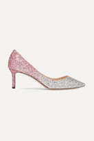 Thumbnail for your product : Jimmy Choo Romy 60 Glittered Leather Pumps
