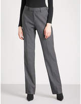 Balenciaga High-rise straight wool-blend trousers