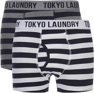 Tokyo Laundry Men's Esterbrooke 2 Pack Striped Boxers