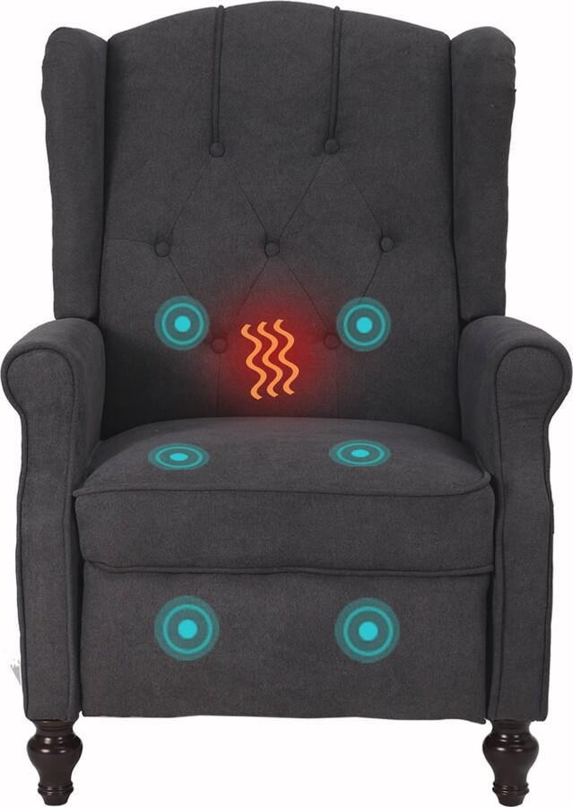 Howcool Wingback Recliner Chair with Massage and Heat Accent Chair