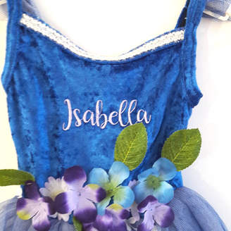 Time To Dress Up Personalised Blue Flower Fairy Dress