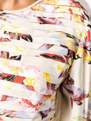 Diane von Furstenberg cropped pleated front blouse
