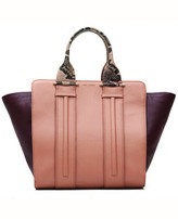 Thumbnail for your product : Pour La Victoire Provence Contrast Leather Tote Bag, Dusty Pink