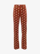 Chloé Velvet trousers with embroidered horse