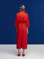Thumbnail for your product : NOCTURNE - Nocturne Red Midi Dress With Knot