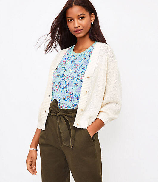 loft chenille cardigan