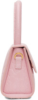 Thumbnail for your product : BY FAR Pink Croc Mini Top Handle Bag