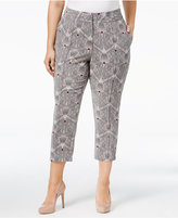 Thumbnail for your product : Melissa McCarthy Plus Size Geo-Print Cropped Tailored Pants