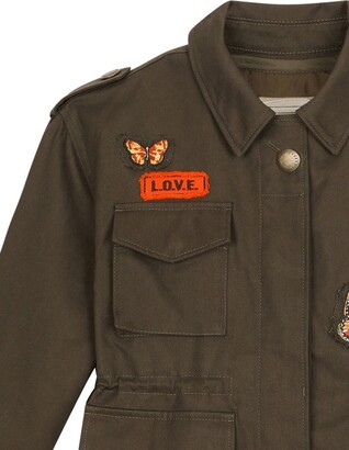 Dolce & Gabbana Children Butterfly-Patch Military Jacket